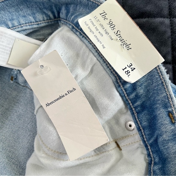 Abercrombie & Fitch Jeans Women 34 18 The 90s Straight Ultra High Rise Crossover - Picture 5 of 9